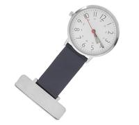 TOGEVAL Nurse Fob Watch Clip-on Medical Brooch Leather Blue Color for Nursing Professionals Infection Control Design Easy to Read Dial