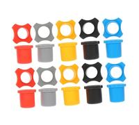TOGEVAL of Rubber Wireless Microphone Anti-rolling Grip Bands 10 Sets with Four-corner Design, Anti-drop Protection Sleeves for Microphones, for News Interviews and Conference Rooms