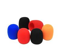 TOGEVAL Omnidirectional Clip-on Lavalier Microphone Mini Mic with 3.5mm Jack for Pc and Mobile Phone Recording, Black Lapel Mic with 2 Black and 2 Red Foam Windscreens for Interviews and Streaming