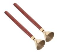 TOGEVAL Orff Wooden Hand Bell for Small Handheld Percussion Instrument with Handle for Preschool Music Education and Fine Motor Skill Development