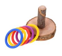 TOGEVAL Parrot Bird Cage Wooden Training with Rings Base Interactive Intelligence for Parakeets Promotes Exercise and Mental Stimulation in Caged Birds