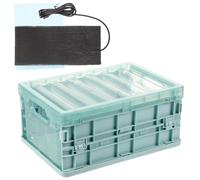 TOGEVAL Parrot Brooder Box with Heating Pad Plastic Bird Incubator for Hatching and Raising Chicks Portable Warm Incubation Box for Small Birds and Parrots