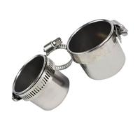 TOGEVAL Parrot Food Holder and Cage Feeding Cup Stand 6.5cm Diameter x 5.5cm Height Bird Cage Accessories with Standing Rod for Parrot Feeder and Bird Feeding in Aviaries and