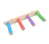 TOGEVAL Parrot Ladder Climbing Stand Bird Cage Perch Toy Wooden Bite-resistant Claw Grinding Ladder with Four-section for Cage Accessories and Budgerigar Play