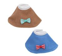 TOGEVAL Parrot Protective Neck Collar Felt Lightweight Cloth 2 Pcs Allows Freedom of Movement Accessory Pet for Pet Birds