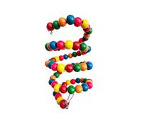 TOGEVAL Parrot Training Ladder Bird Educational Toy Wooden and Metal Creative Climbing Playground 100Cm Colorful Swing for Pet Birds Parrots and Cockatiels