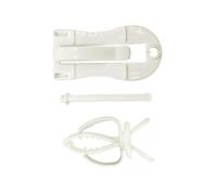 TOGEVAL Parrot Vegetable Clips and Fixed Cuttlebone Clamps, Multi-functional Bird Cage Clips, White Plastic Cage Accessory for Indoor Parrots and Small Birds Random Style