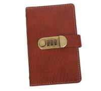 TOGEVAL Password Locked Money Saving Binder with PU, Deep Brown Cash Envelope Organizer for Budgeting and Savings Challenges, Secure A5 Wallet for Home and Office Use