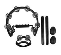 TOGEVAL Percussion Instrument for Beginners Including Foot Bell Hand Bell Tambourine Instrument and Shaking Eggs for Music Classes and Party Performances