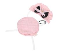 TOGEVAL Pet Costume Accessories Set for Small Dogs Cats Quick Dressup French Beret Hat with Flower Decoration and Bandana Scarf Easy to Wear Holiday Party Outfit for Pets