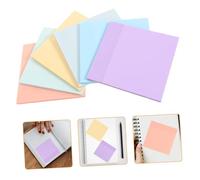 TOGEVAL Pet Fluorescent Sticky Memo Pads Color Plastic Notes for Students School Use Daily Reminder Stickers with Strong Adhesive and Transparent Design