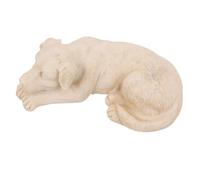 TOGEVAL Pet Memorial Stone Statue Durable Resin Dog Tribute Ornament for Garden Personalize Engraved Words Heartfelt Pet Loss Remembrance