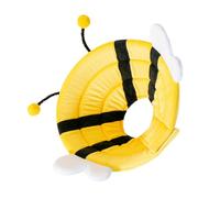 TOGEVAL Pet Protective Recovery Cone Adjustable Cat Protective Collar Lick Proof Neck Cone Circle Yellow Bee Pattern m for Cats and Small Dogs Post-surgery