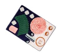 TOGEVAL Pet Snuffle Mat Flower Slow Feeder Pad for Dogs Bite-resistant Interactive Sniffing Energy-consuming Training Mat to Stimulate Foraging Instinct and Enhance Feeding Experience