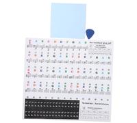 TOGEVAL Piano Keyboard Stickers 61 Key Self-adhesive Piano Key Labels with Colored Notes for Beginners, Universal Electronic Keyboard Decal for Learning and Practice