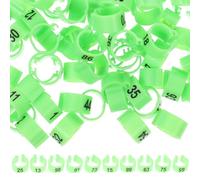 TOGEVAL Pigeon Foot Rings 100Pcs Bright Multi-Purpose Anklets for Marking Noisy Birds and Egg Eaters