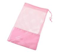 TOGEVAL Pink Ballet Shoe Bag for Pointe and Jazz Shoes, Lightweight Mesh and Satin Fabric Organizer, Wear Resistant Drawstring Pouch for Studio and Rehearsals
