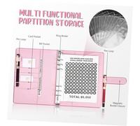 TOGEVAL Pink Savings Challenge Binder Day Money Organizer Book with Clear Pockets Expense Tracker Cash Budget Planner for Financial Management and Saving Goals