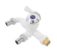 TOGEVAL Plastic Dual Control Faucet with One Two Design Splash-Resistant Water Spigot for Kitchen and Laundry Easy Washing Machine Hose Connector Space-Saving Tap Extender
