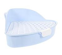 TOGEVAL Plastic Pet Toilet Tray for Rabbits and Small Animals Anti-fall Litter Box for Bunny Guinea Pig Hamster Chinchilla PP Material Pet Potty Trainer