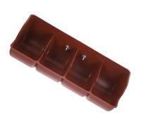 TOGEVAL Plastic Pig Manger with Four Compartments Livestock Feed Trough for Newborn Pigs Wear-resistant Material Practical Design to Prevent Crowding and Fighting During Feeding