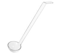 TOGEVAL Plastic Punch Bowl Long Handle Ladle Spoon with Bent Tail Design and Breakage Resistant PC Material, Catering Soup Ladle and Sauce Gravy Scoop for Buffet and Kitchen Use