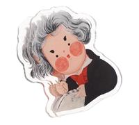 TOGEVAL Plastic Sheet Music Page Clip for Piano and Violin Small Reusable Music Score Holder with Cartoon Beethoven Design for Practice and Performance