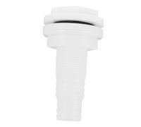 TOGEVAL Plastic Thru Hull Connector Fitting for Yacht Drain Plug Straight Bilge Pump Drain Hose Compatible with Interior Boat Rv