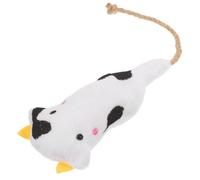 TOGEVAL Plush Cow Shape Cat Chew Toy with Catnip Infused Material for Indoor Cats and Kittens, Interactive Pet Toy to Reduce Loneliness and Encourage Biting and Chasing