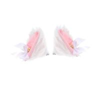 TOGEVAL Plush Furry Cat Ears Clips Soft Animal Ear Hair Accessory for Ladies Cosplay Halloween Costume Party Hairpin