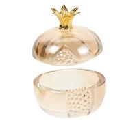 TOGEVAL Pomegranate Shaped Glass Nail Monomer Cup with Lid Crystal Dappen Dish for Nail Salon Supplies and Manicure Tools for Professional Use