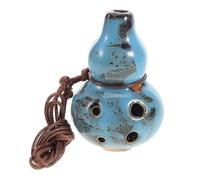 TOGEVAL Portable 6-hole Ceramic Alto c Ocarina Musical Instrument Blue Glaze, Lightweight Gourd Flute for Travel, Meditation and Outdoor Nature Sounds, Professional Mid-range Ocarina