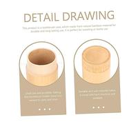 TOGEVAL Portable Bamboo Toothbrush Case Travel Holder Compact Toothbrush Storage Tube for Camping Business Trips Home Use