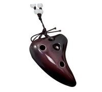 TOGEVAL Portable Ceramic Ocarina Necklace Lightweight Musical Instrument for Beginners and Professionals Alto Flute with Stylish Design for Travel and Music Practice