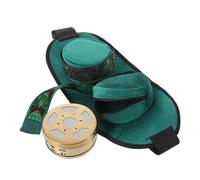 TOGEVAL Portable Copper Moxibustion Box Set with Heat-Resistant Moxa Stick Holder and Carry Bag Smokeless Burner for Neck Waist Knee Relief Therapy at Home Work Travel