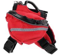 TOGEVAL Portable Dog Backpack in Red Oxford Cloth with Rear Mounted Leash Hook and Safety Role, for Puppy Travel Bag and Hiking Backpack Dog at Back to School Party Outdoors