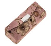 TOGEVAL Portable Lipstick Container with Mirror Vintage Floral Pattern Compact Lip Gloss Box for Precise Application Travel Makeup Organizer Gift for Women