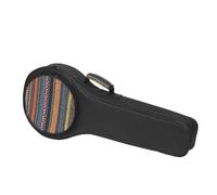 TOGEVAL Portable Mandolin Gig Bag Black Fashion Style Nylon and Sponge Material with Adjustable Straps, Large Capacity Suitable for Mandolin Players