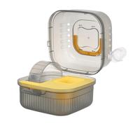 TOGEVAL Portable Small Animal Carrier Cage Double-layer Ventilated Hamster Guinea Pig Ferret Travel Case with Ergonomic Handle Pet Carrying Case