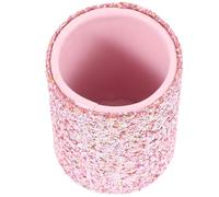 TOGEVAL Portable Small Makeup Brush Case Decorative Organizer Bucket for Women Compact Cosmetic Brush Storage Holder with Sturdy Dustproof Design Unique Makeup Tool Keeper for Vanity Table