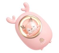 TOGEVAL Portable USB Rechargeable Hand Warmer Mini Pocket Warmer Light Up Function for Adorable Cartoon Animal Design