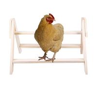 TOGEVAL Poultry Stand for Chickens and Roosters Safe Polished Chicken Perch Ladder for Pet Birds and Parrots Interactive Training Rack to Enhance Standing Ability and Mental Stimulation