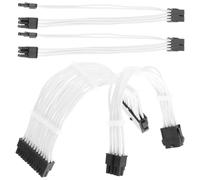 TOGEVAL Power Supply Cable Extension Kit with Cable Manager 20cm 24pin 8pin for Atx Power Supply