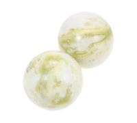 TOGEVAL Premium Jade Hand Exercise Balls Portable Massage for Stress Relief and Muscle Relaxation Chinese Tai Chi Health Balls for Adults Easy Carry Hand Muscle Therapy