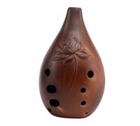 TOGEVAL Professional Ceramic Xun Instrument in Traditional Chinese Ancient Wind Flute with Pure Tune and Easy Blow for Beginners Artists and Performers Style