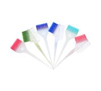 TOGEVAL Professional Hair Dye Brush and Rat Tail Comb Set 6pcs Plastic Hair Coloring Applicators for Salon and DIY Hairdressing for Precise Root Touch-up and Styling