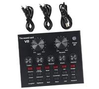 TOGEVAL Professional Sound Mixer Board with Noise Reduction Chip External Live Streaming Sound Card for Podcast Equipment Automatic Music Volume Control Suitable for Singing and Recording