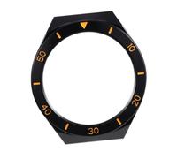TOGEVAL Protective Case for Ultra-light PC Watch Frame Shell with Dual-color Scale Design Easy Install Black Orange