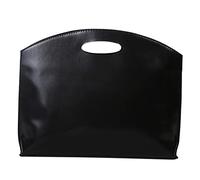 TOGEVAL PU Leather Briefcase Large Capacity Portable Laptop Bag Fashion Handbag for Business Trips Work and Daily Use Stylish Vintage Black Portfolio Bag