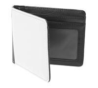 TOGEVAL PU Leather Sublimation Blank Wallet for Men, Heat Transfer Folding Card Holder with Mirror Frame, DIY Bifold Purse for Sublimation Printing and